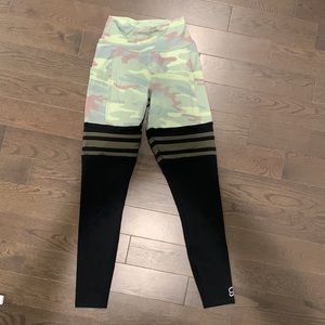Bombshell Sportswear Green Camo thigh high Small